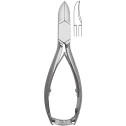  Better Feet Nail forceps w / dob. f 14 CM RF with grooves in grip, German Quality